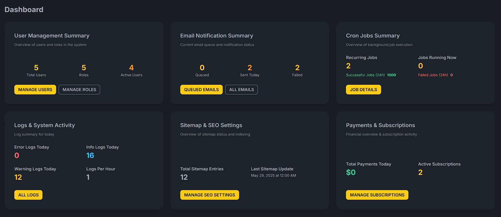 EasyLaunchpad Dashboard